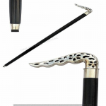 Messingist Vintage Designer k&auml;epidemega k&otilde;ndiv puidust kepp - kingitus