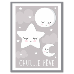 Les Tr&eacute;sors De Lily [A0722] &ndash; laste l&otilde;uend 'Etoile Lune' hall (shh . . . Ma unistan) - 40x30 cm hall