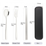 4tk s&ouml;&ouml;gipulgad lusikakahvel karbiga s&ouml;&ouml;gin&otilde;ude komplektid 304 roostevabast terasest kaasaskantavad reisis&ouml;&ouml;giriistade komplekt lauan&otilde;ud k&ouml;&ouml;gin&otilde;ud h&otilde;be