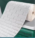 10 m valtsitud isekleepuv 3D paneelitapeet veekindel vaht seinakleebis plaat tellistest elutoa teleri taustakleebis 70CMX10M valge