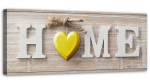 L&otilde;uenditr&uuml;kk Home Heart Yellow Beige 90x30 kollane