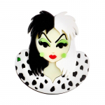 Blucome Fashion Akr&uuml;&uuml;l Daamid Must-valge T&uuml;drukute Figuur Pross Daamid Liialdatud Multikas Armas M&auml;rg Rev&auml;&auml;r Pross Ehted must