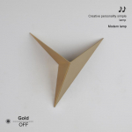 1 tk Kaasaegsed minimalistliku kolmnurga kujuga LED-seinavalgustid p&otilde;hjamaises stiilis siseruumide seinavalgustid elutoavalgustid lihtsad valgustid HMM Warm White kuld