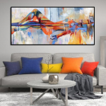 Klassikalised abstraktsed seksikad naise kehaplakatid v&auml;rvilised grafiti figuurid, l&otilde;uend, maalid, pildid, elutoa seinakaunistus ilma raamita 20cm&times;40cm NoFrame