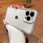 Lihtne v&auml;rviline kolm &uuml;hes &auml;&auml;risega telefoni&uuml;mbris iphone 14 13 12 11 Pro Max X XR XSMAX 7 8 Plus TPU+arvuti &uuml;mbrise jaoks Uued tooted iPhone 14 Pro Max valge