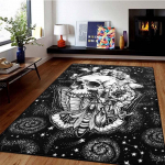 Lilleline Surukolju Koid Liblikas Vaip Gooti Vaip N&otilde;iduslik Vaip Okultne Vaip Kolju Joonisfilm Anime Euroopa Suur Lill Must Vaip 40x120cm