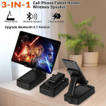 Bluetoothi ​​k&otilde;lariga mobiiltelefoni alus, libisemisvastase hoidiku ja laadimisjaamaga juhtmevaba k&otilde;lar, mis &uuml;hildub telefoniga, reguleeritav nurk ja k&otilde;rgus Without battery must