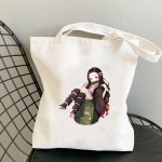 Jaapani anime deemontapja, tr&uuml;kitud riidest k&auml;ekott, kandekott, reisimine &ouml;kopood, naine, ostja, kokkupandav rand, &otilde;lg, l&otilde;uendi kujundaja 24*296cm