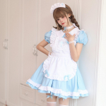 2023. a.Lolita kleit, armas roosa volangidega teenijariietus jaapani t&uuml;druku cosplay, seksikad kost&uuml;&uuml;mid, igap&auml;evane p&otilde;ll, vormi seeliku komplekt Kawaii kleit S sinine