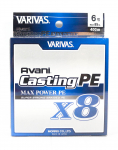 Varivas PE Line Uus Avani Max Power Casting X8 400m PE 6 85lb (8661) valge