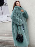 Naiste talvemantel Top Mood Colerful Kunstkarusnahast mantel Elegantne Paks Soe Kunstkarusnahast jakid Naistele Naiste Moer&otilde;ivad one size roheline
