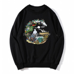 Luksuslik Anime Hoodie Unisex Forever And Ever Spirited Away Totoro No Face Mononoke Print Kevads&uuml;gis Unisex Pullover Pusad L