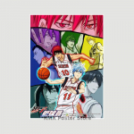 Kuroko korvpalliplakat Valge kaetud paber Sport Anime Kunst Maalimine Pildid Seinakleebised Elutoa kaunistus Kodukaunistus 42x30cm