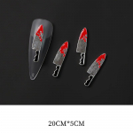 10 tk kunstlik v&otilde;ltsvere nuga Halloweeni 3D k&uuml;&uuml;nev&otilde;lusid punk metallisulamist DIY k&uuml;&uuml;neehted manik&uuml;&uuml;r k&uuml;&uuml;nekunsti kaunistus X-286