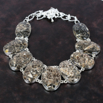 Turritella Agate Kaelakee 925 Sterling H&otilde;be Kaelakee Disainer Kivist Ehted Reguleeritava Ahelaga Kaelakee K&auml;sitsi Valmistatud Kaelakee Kingitus Pruudile gray