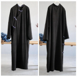 Johnature naiste vintage puuvillased n&ouml;&ouml;pidega kleidid s&uuml;gise pikkade varrukatega Hiina stiilis hommikumantlid A-joonega pehmed kleidid One Size khaki