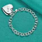 925 Sterling h&otilde;bedane armastuss&uuml;dame pildiraamiga k&auml;ev&otilde;ru naistele pulmakihluse moeehted 20cm