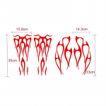 Leekkleebis mootorratta gaasipaagi ja poritiibade kleebistele, veekindel vin&uuml;&uuml;l, 1 komplekt punane