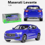 1/24 WELLY Maserati Levante linnamaasturi sulamist automudel, survevalu metallist m&auml;nguasjas&otilde;idukid, automudel K&otilde;rge simulatsiooniga kollektsioon, kingitused lastele 1/24-19.8x7.8x6.8cm sinine