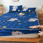 Paks voodikate Voodikatted Voodimadratsi kate Libisemiskindel voodikaitse kate k&otilde;ikeh&otilde;lmava elastse voodilinaga, paigaldatud lina ilma padjap&uuml;&uuml;rita 150x200cm Only A Sheet