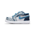Air Jordan 1 Low ALT TD Pestaud teksari Beebi tossud Valge Hollandi-sinine DM8949-100 22