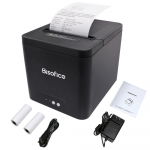 Bisofice 80 mm termiline vastuv&otilde;tuprinter 250 mm kiire k&ouml;&ouml;giprinteri tugi Automaatne l&otilde;ikamine must