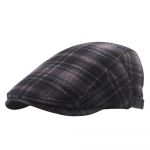 CHRLCK 2023 Talvine ruuduline Barett M&uuml;tsid Meestele Soe villane Paks Newsboy Cap Naised Vintage kaheksanurkne Maalija M&uuml;tsid Retro lame m&uuml;ts 56-61cm must