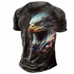 Meeste T-s&auml;rk Teema Graafiline Animal Tiger Crew Kaelus R&otilde;ivad R&otilde;ivad 3D Prinditud V&auml;listingimustes Igap&auml;evased L&uuml;hikeste Varrukatega Print Moedisainer Vintage S