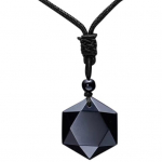 Unisex Natural Energy Stone Hexagram Obsidian Kaelakee Ehted Kingitus 1 must