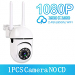 200 W 5 GHz ja 2,4 GHz Wi-Fi IP-kaamera HD 1080P IR t&auml;isv&auml;rviline &ouml;&ouml;n&auml;gemise turvalisus v&auml;litingimustes traadita seirekaamera AI inimese j&auml;lgimine (1/2/4 tk) 1PCS EU plug