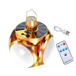 Kaasaskantav LED-pirn, kokkupandav p&auml;ikeseenergia v&auml;lisvalgusti veekindel valgustus h&auml;davalgusti p&auml;ikeseenergiaga laetav matkavalgusti 【2】With RC kuld