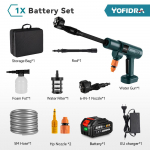 YOFIDRA 217PSI harjadeta elektriline k&otilde;rgsurvepesur 6IN1 autopesuri veep&uuml;stol Makita 18V aku aiapihustiga puhastust&ouml;&ouml;riistad 1xBattery