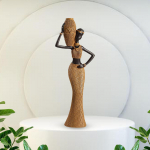 Aafrika daami kuju, vaigust ornament, k&auml;sit&ouml;&ouml;na valmistatud k&auml;sit&ouml;&ouml;, hotellikaunistused, riiulid ja kamin