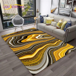 Luksuslik must roheline kuldne marmorist 3D vaibavaip koduseks elutoa diivani uksemati sisekujunduseks, lasteala vaip libisemiskindel p&otilde;randamatt 230x160cm