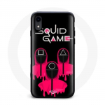 Iphone XR Case Face Square Squid Game