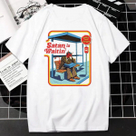 Grim Evil koomiksiseeria T-s&auml;rk Deemon Death Hell hip-hop stiilis topid Naiste Unisex Scary Graphic Print Tee Unisex Casual Camisetas 4XL