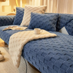 Diivanipadi Lihtne talvine libisemisvastane seemisnahast padi universaalne seljatoe r&auml;tik Talvine pehme diivani kate 70*70cm