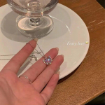 Korea moe vintage sinine kristallripats h&otilde;bedase v&auml;rvi kosmilise t&auml;he ketiga kaelakee naistele pulmade esteetilised ehted