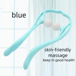 Manuaalne emakakaela masseerija kaela ja kaelaklambri jaoks, multifunktsionaalne &otilde;la ja kaela blokeeringu vabastamise seade, rullikupress sinine