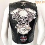 Euroopa Harley mootorrattavest Nahast vest s&otilde;idujakk Meeste nahast &otilde;lg Bio Green Magic tikandid m&auml;rgi disain XL