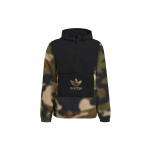 Adidas Originals Trefoil Half-Low Zip kapuutsiga kapuutsiga meeste jope kamuflaažiprindiga, s&otilde;jav&auml;eroheline GN1875 XS