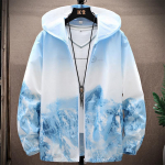 Suvine kapuutsiga jope Meeste veekindlad p&auml;ikesekaitseriided Meeste kiirelt kuivav nahk Tuulejope Suurus 4XL M sinine