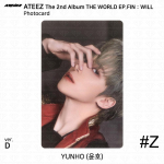 ATEEZ The 2nd Album WORLD EP.FIN WILL Photocard Sticker D ver. KPOP K-POP Yunho - #Z Photocard