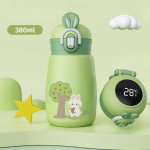 Online Celebrity uus k&otilde;rge v&auml;&auml;rtusega roostevabast terasest termostops 316 on &uuml;he nupuvajutusega elastse kattega mugav tass lastele joomiseks. 380ml roosa