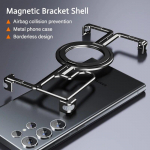 Luksuslik Magsafe magnetiline metallist raamideta telefoni&uuml;mbris Samsung Galaxy S24 Ultra 24 Plus alumiiniumsulamist metallist kate iPhone 15 14 13 12 Pro Max jaoks Samsung 24ultra