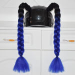 2tk /paar uus mootorratta kiivri punutised naiste punutised parukas mootorratturi kiivritele mitmev&auml;rvilise keerdumisega kahe patsi hobusesaba koos imemisega