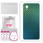 apgo Protective Skin Sticker for the back compatible with Alcatel 1, Wrap Film, Foil, Vinyl - Pattern Carbon Chameleon CAKA1