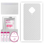 apgo Protective Skin Sticker for the back compatible with vivo S5, Wrap Film, Foil, Vinyl - Pattern Transparent Carbon