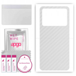 apgo Protective Skin Sticker for the back compatible with Umidigi G5 Mecha, Wrap Film, Foil, Vinyl - Pattern Transparent Carbon