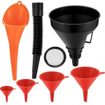 1 komplekt mootors&otilde;idukite lehtrid laia suuga k&uuml;tuselehtrid Plastikust pika kaelaga &otilde;lilehtrid Painduvad t&auml;isnurga lehtrid eemaldatava tilafiltriga Sets